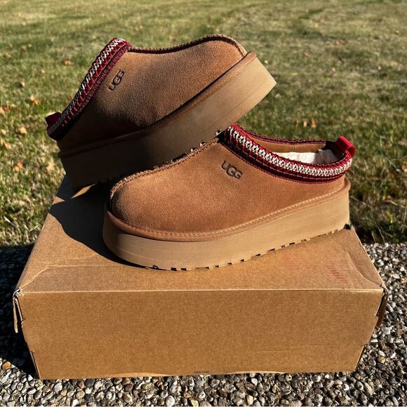 UGG Shoes - Ugg Tazz Tasman Chestnut Platform Slippers Clog 1122553 Size 8 Women’s